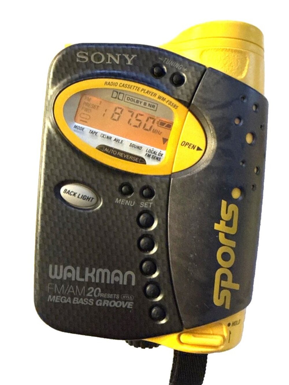 WORKING Rare Vintage Sony Sports Walkman Stereo Cassette Player AM/FM WM-FS595